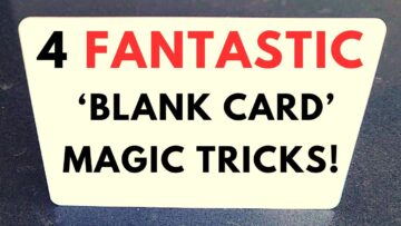 4 FANTASTIC BLANK CARD MAGIC TRICKS (Jay Sankey Magic Trick Tutorial)