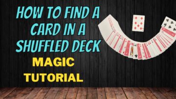 How To Find A Card In A Shuffled Deck – Easy Self Working Magic Card Trick Tutorial