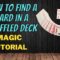 How To Find A Card In A Shuffled Deck – Easy Self Working Magic Card Trick Tutorial