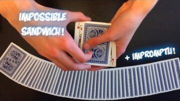 IMPOSSIBLE Card Sandwich! Intermediate Card Trick Performance And Tutorial!