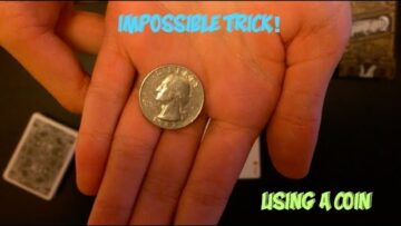 Impossible Card Trick With A Coin! Performance And Tutorial!