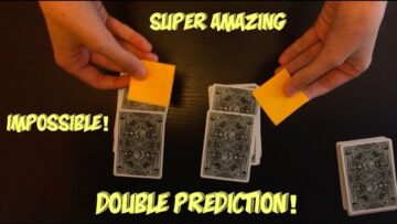 IMPOSSIBLE Double Prediction Card Trick Performance And Tutorial!