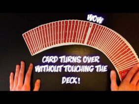 Make Their Card Turn Over Without TOUCHING The Deck! Card Trick Performance And Tutorial!