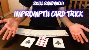 Original Trick! Skill Sandwich Card Trick Performance And Tutorial!