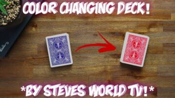 The Deck CHANGES COLOR! Easy Card Trick Performance And Tutorial! Ft. Steves World TV!